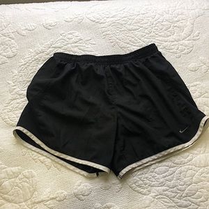 Black and white Nike shorts, size juniors XL but fit as a women’s small